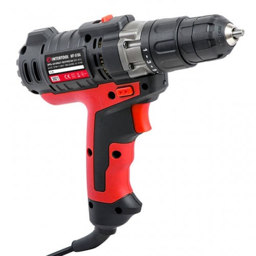 Дрель-шуруповерт электрический 420 Вт, 0-500/0-1800 об/мин INTERTOOL (WT-0104)