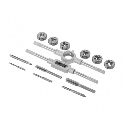 Набір плашок M3-M10 і мітчиків M3-M10, 14од. INTERTOOL (SD-8024)