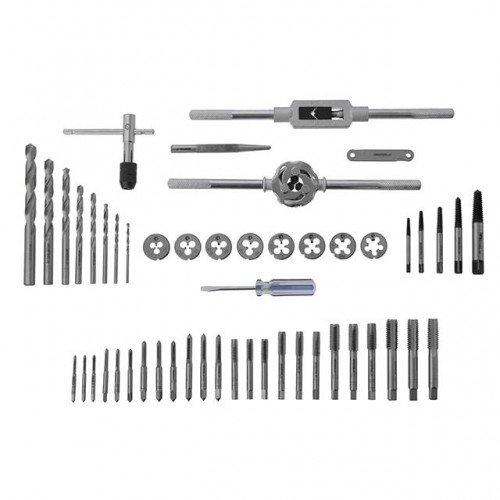 Набір плашок M3-M12 і мітчиків M3-M12, 52од. (INTERTOOL SD-8052)