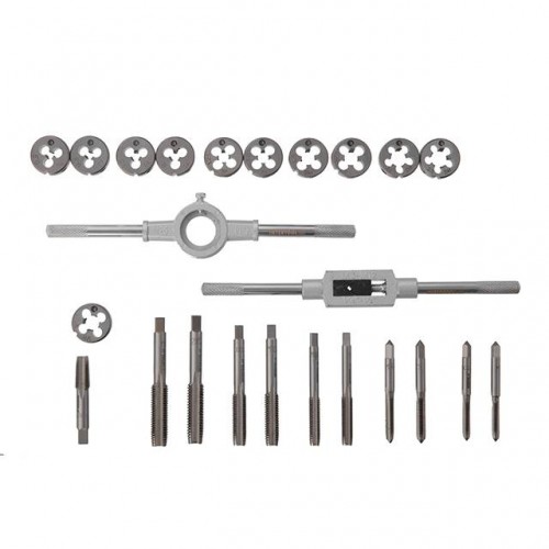 Набір плашок M5-M12 і мітчиків M5-M12, 24од. INTERTOOL (SD-8026)