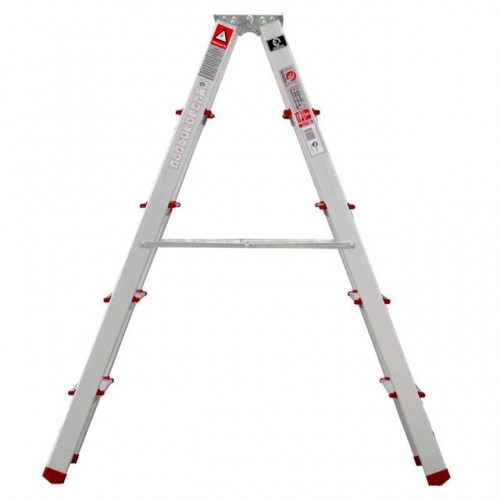 Лестница алюминиевая, двусторонняя, 5 ступеней, высота 1094 мм INTERTOOL (LT-1105)