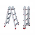 Лестница из алюминия, универсальная раскладная, телескопическая 4*4 лестница. INTERTOOL (LT-2044)