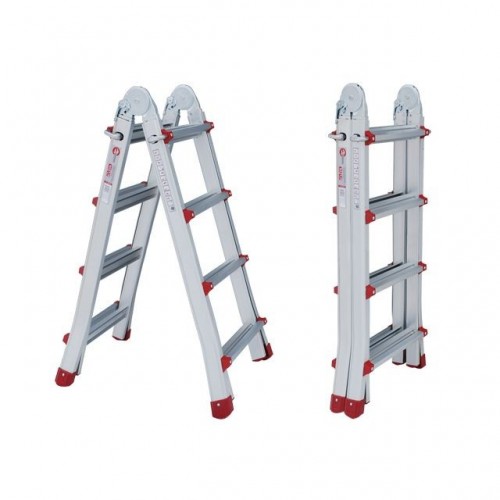 Лестница из алюминия, универсальная раскладная, телескопическая 4*4 лестница. INTERTOOL (LT-2044)