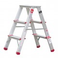Драбина алюмінієва двостороння 3 сходинки, висота 668 мм INTERTOOL (LT-1103)