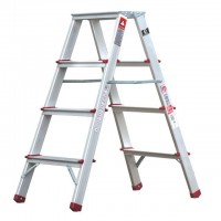 Лестница алюминиевая двухсторонняя 4 ступени, высота 880 мм INTERTOOL (LT-1104)