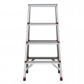 Лестница алюминиевая двухсторонняя 4 ступени, высота 880 мм INTERTOOL (LT-1104)