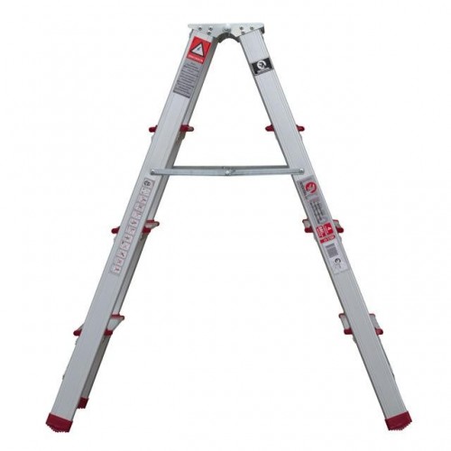 Лестница алюминиевая двухсторонняя 4 ступени, высота 880 мм INTERTOOL (LT-1104)
