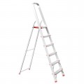 Лестница из алюминия, 6 ступеней, высота до платформы 1280 мм INTERTOOL (LT-1006)