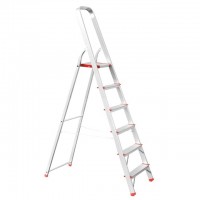 Драбина з алюмінію, 6 сходинок, висота до платформи 1280 мм INTERTOOL (LT-1006)