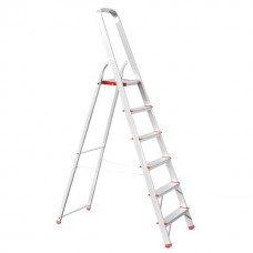 Драбина з алюмінію, 6 сходинок, висота до платформи 1280 мм INTERTOOL (LT-1006)
