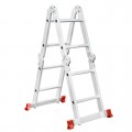Драбина з алюмінію, багатофункціональна, трансформер, 4*2, 2,38 м INTERTOOL (LT-0028)