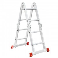 Лестница из алюминия, многофункциональная, трансформер, 4*2, 2,38 м INTERTOOL (LT-0028)
