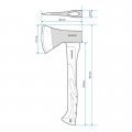 Топор 800 г, ручка из фибергласа INTERTOOL (HT-0262)