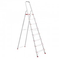 Стремянка из алюминия, 8 ступеней, высота до платформы 1720 мм INTERTOOL (LT-1008)