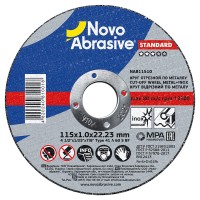 Круг отрезной по металлу + нерж NOVOABRASIVE Standard 115x1.2x22.23 (NAB11512)