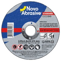 Круг отрезной по металлу + нерж NOVOABRASIVE Standard 125x1.6 x22.23 (NAB12516)