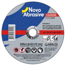 Круг відрізний по металу + нерж NOVOABRASIVE Standard 180x1.6x22.23 (NAB18016)