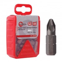 Комплек насадок до викруток PZ2 1/4"x25 мм уп. 25 шт. INTERTOOL (VT-5949)