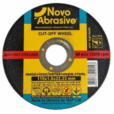 Круг відрізний по металу NOVOABRASIVE Profi 41 14А 115x1.0x22.23 (WM11512)