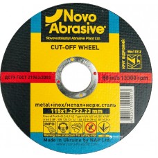Круг відрізний по металу NOVOABRASIVE Profi 41 14А 115x1.2x22.23 (WM11512)