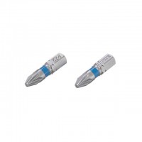 Комплект отверточных насадок PZ2 1/4"*25 мм, S2, уп. 2 ед., STORM INTERTOOL (VT-0221)