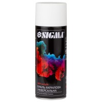 Эмаль аэрозольная акриловая 400мл RAL 9010 белый глянец SIGMA