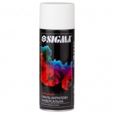 Эмаль аэрозольная акриловая 400мл RAL 9010 белый глянец SIGMA