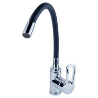 Смеситель ML Ø40 для кухни гусак силиконовый на гайке Aquatica