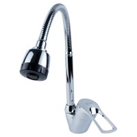 Смеситель SM Ø40 для кухни гусак гофрированный на гайке Tau (SM-4B644C)