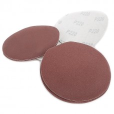 Круг наждачний самоклеючий 125 мм, папір клас С, щільність 120 г/м2, К220, уп. 10 од. INTERTOOL (BT-0522)