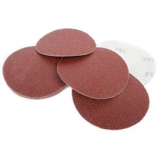 Круг наждачний самоклеючий 125 мм, папір клас С, щільність 120 г/м2, К80, уп. 10 од. INTERTOOL (BT-0508)