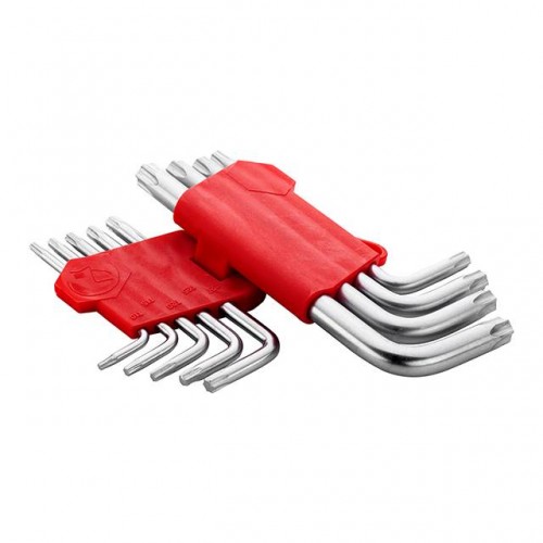 Набор ключей Г-образных TORX 9шт, Т10-Т50, CrV, Small INTERTOOL HT-0607