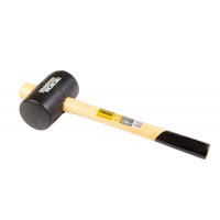 Киянка гумова MASTERTOOL 55 мм 340 г ручка з дерева чорна (02-0301)