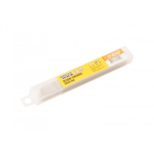 Лезо MASTERTOOL 9 мм 12 сегментів 10 шт (17-0542)