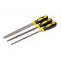 Напилки по металу MASTERTOOL 200 мм набір 3 шт плоский/круглий/тригранний (06-0210)