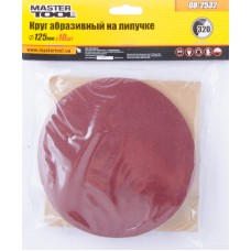 Круг шліфувальний на липучці MASTERTOOL 125 мм зерно 320, набір 10 шт (08-2532)