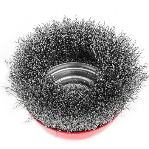 Щітка чашкова 100 мм, для КШМ, М14 (кручений дріт) INTERTOOL (BT-1100)