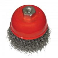 Щітка чашкова 125 мм, для КШМ, М14 (кручений дріт) INTERTOOL (BT-1125)