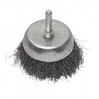 Щетка чашечная 75 мм для дрели, 1/4" (крученая проволока) INTERTOOL (BT-9075)