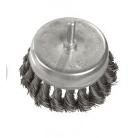 Щетка чашечная 75 мм для дрели, 1/4" (пучки витой проволоки) INTERTOOL (BT-3075)