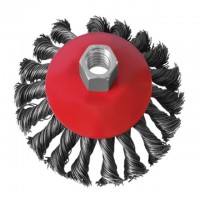 Щітка конусна 125 мм, для КШМ, М14 (пучки крученого дроту) INTERTOOL (BT-4125)