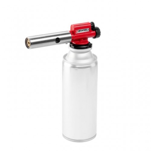 Горелка газовая, пьезоподжиг, регулятор, цельнометаллический корпус INTERTOOL (GB-0027)