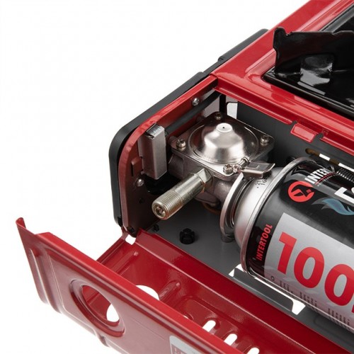 Плитка газова одноконфорочна, п'єзопідпалювання, під газові балони бутан і пропан-бутан INTERTOOL (GS-0001)