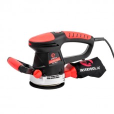Шліфмашина эксцентрикова, 480 Вт, 4000-14000 об/хв, 125 мм, хід ексцентрика 2.3 мм INTERTOOL (WT-0542)