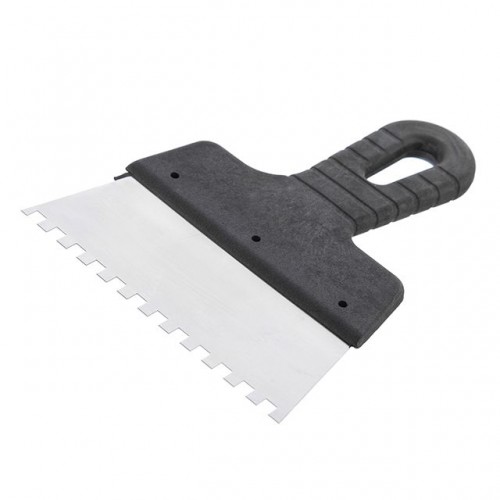 Шпатель из нержавеющей стали 150 мм с зубом 6x6 мм INTERTOOL KT-2156