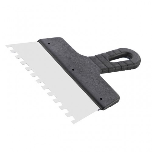 Шпатель из нержавеющей стали 200 мм с зубом 8x8 мм INTERTOOL KT-2208