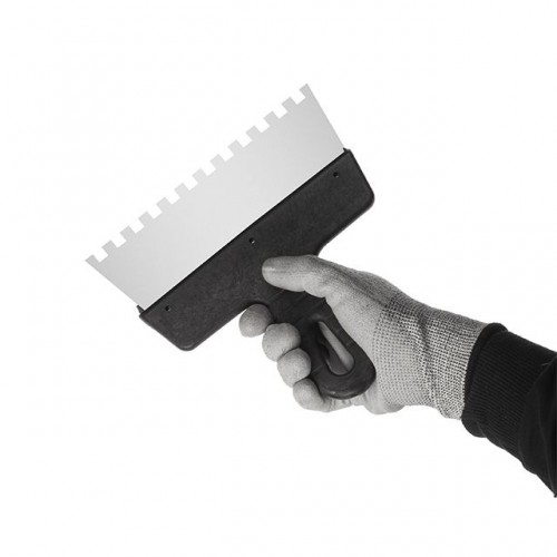 Шпатель из нержавеющей стали 200 мм с зубом 8x8 мм INTERTOOL KT-2208