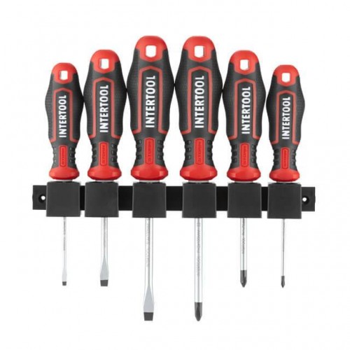 Набір викруток 6 од (SL3.0 * 75 мм, SL5.0 * 75 мм, SL6.0 * 100 мм, PH0 * 75 мм, PH1 * 75 мм, PH2 * 100 мм), STORM INTERTOOL (VT-3436)