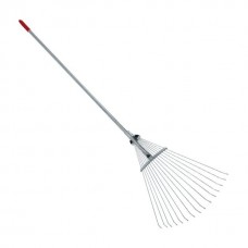 Граблі віялові 15 прутів, металева рукоятка, регулювання ширини робочої поверхні (30-50 см) INTERTOOL (FT-3004)