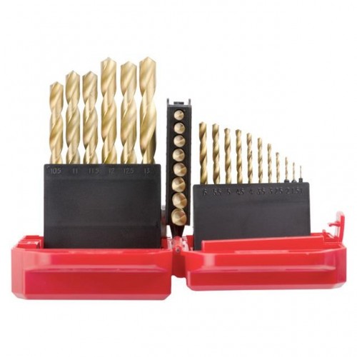 Набір свердел по металу DIN338 HSS 25шт (1.0-13.0), покриття Ti INTERTOOL (SD-0025)